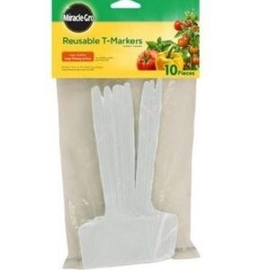 Garden Reusable T-Markers 5.25" Labels Plant Miracle Gro Durable Strong Plastic